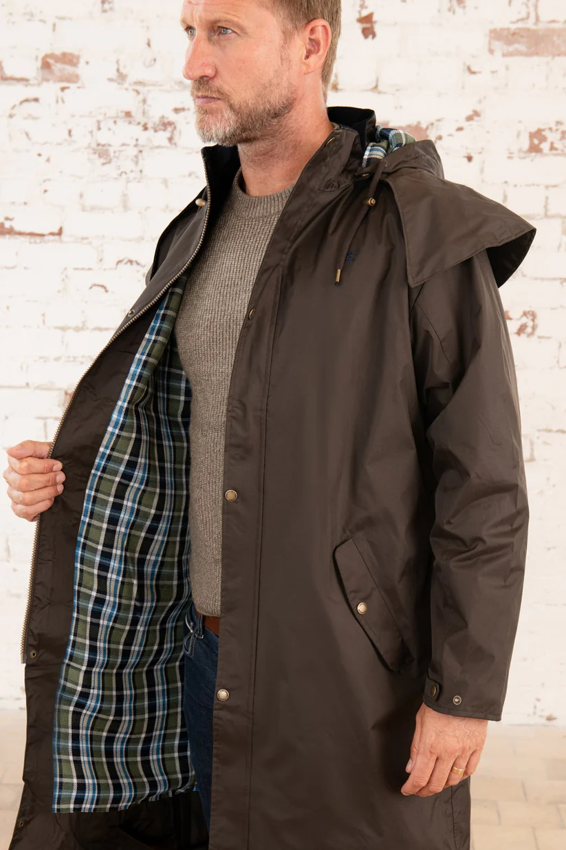 Lighthouse Men's Stockman Full Length Rain Coat - Image 6