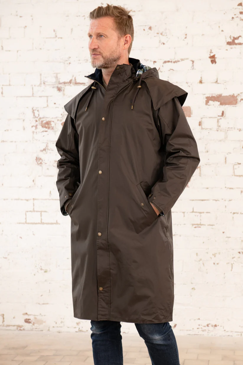 Lighthouse Men's Stockman Full Length Rain Coat - Image 4