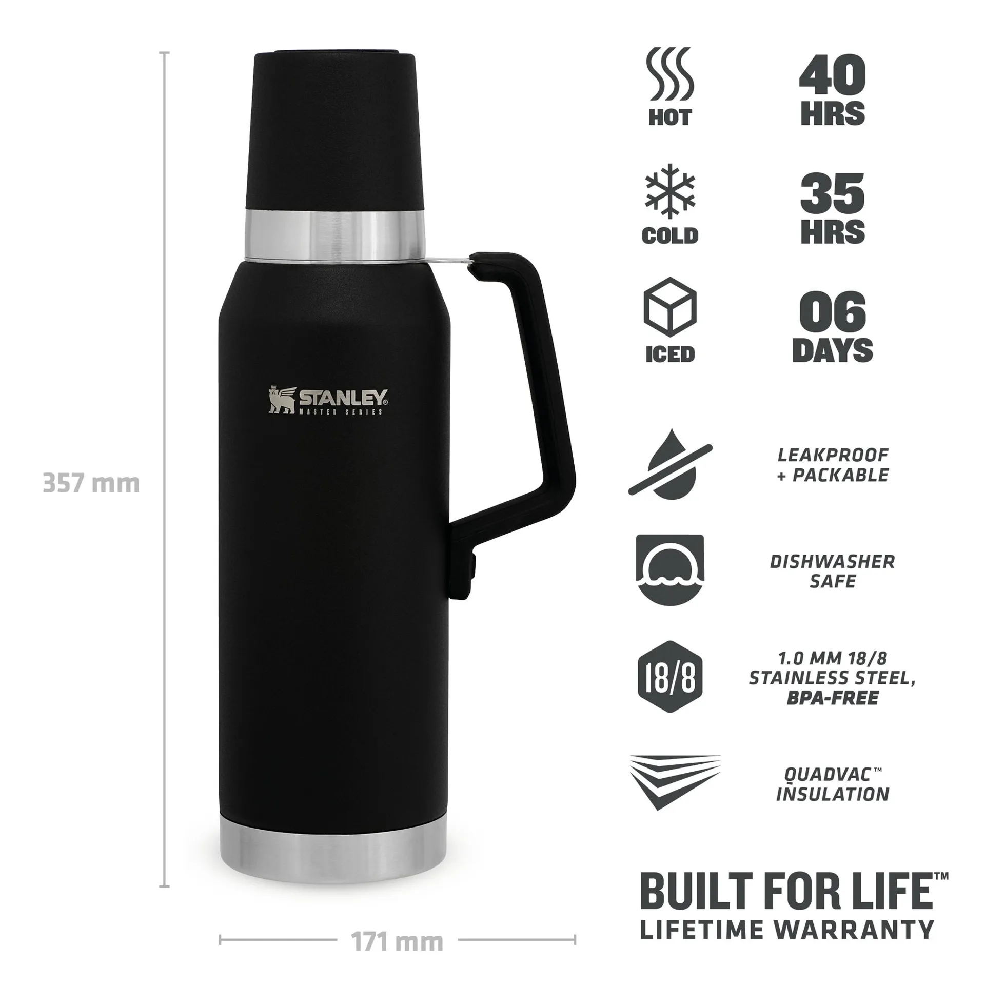 Stanley Master The Unbreakable 1.3L Vacuum Flask - Image 2